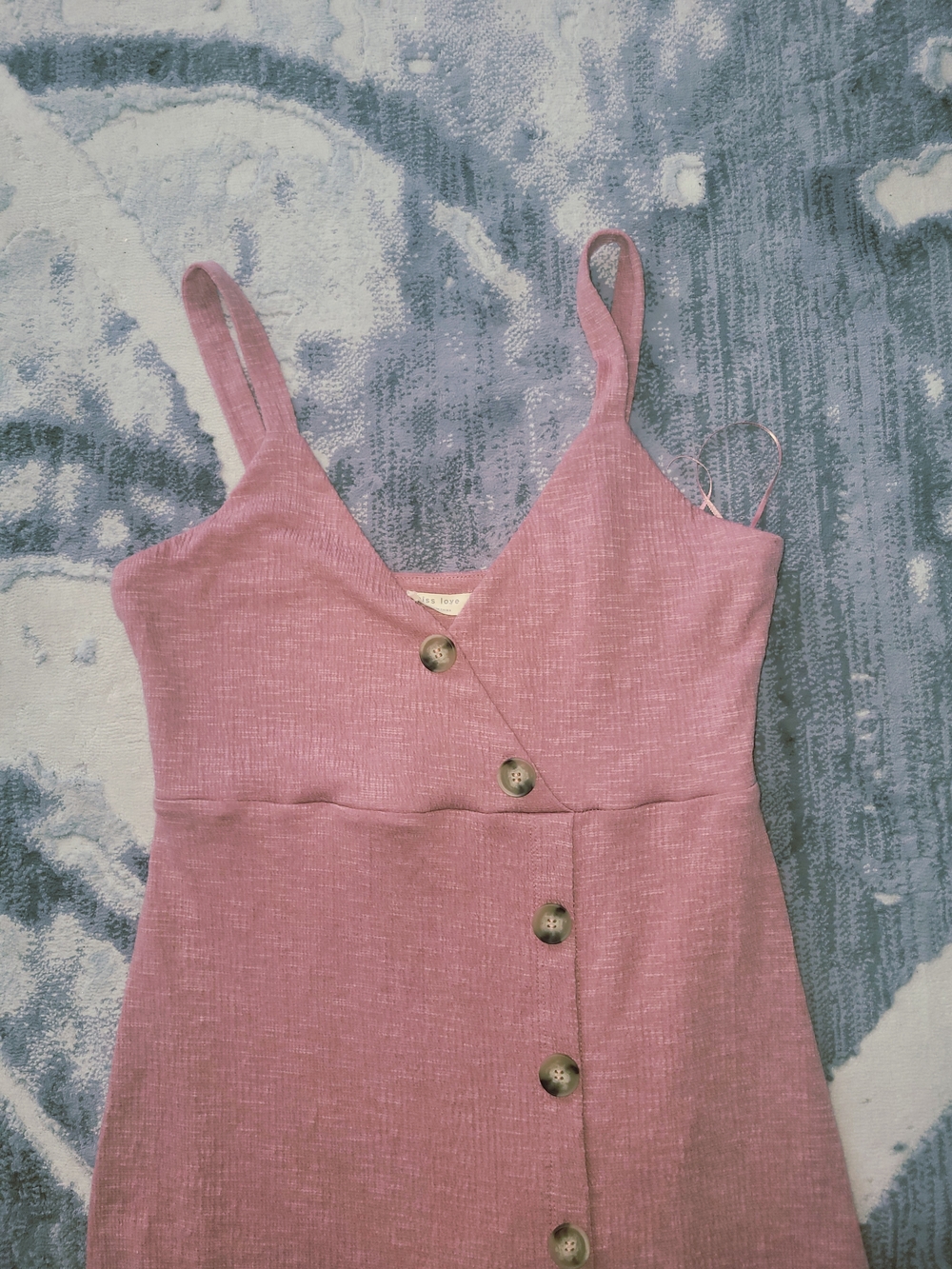 Miss Love Sleeveless Pink Button-Front Midi Dress Size M - Picture 3 of 5